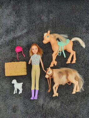 Barbie Sweet Orchard Farm Chelsea Doll Pony Bale & Lamb